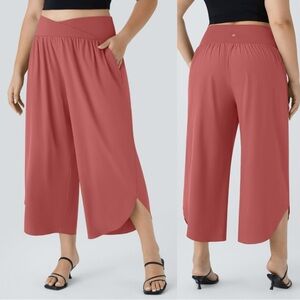 Halara Brick Red Breezeful High Waist Crossover Quick Dry Resort Pants S